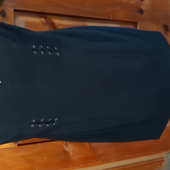 BIANCA NYGÅRD* Black career formal dress cap sleeve corseting detail zip back - Picture 7 of 13